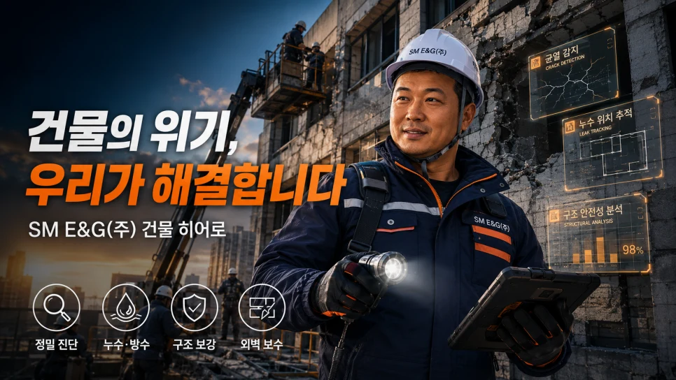 건물의 위기, 우리가 해결합니다 - SM E&G(주) 건물 의사
